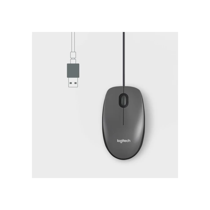 MS Logitech M100 Ambidextrous USB Type-A Optisch 1000DPI