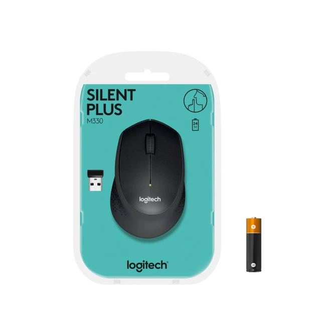 Logitech Ret. Wireless Mouse M330 Black Silent Plus