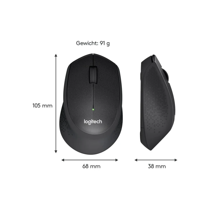 Logitech Ret. Wireless Mouse M330 Black Silent Plus