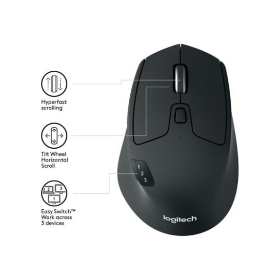 Logitech M720 muis RF draadloos + Bluetooth Optisch 1000 DPI Logitech M720 muis RF draadloos + Bluetooth Optisch 1000 DPI