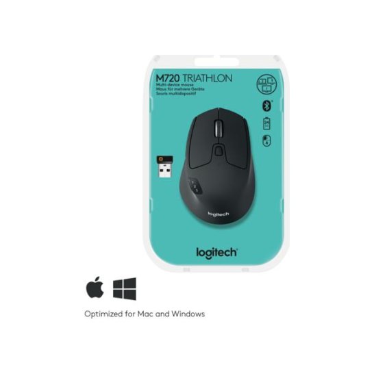 Logitech M720 muis RF draadloos + Bluetooth Optisch 1000 DPI Logitech M720 muis RF draadloos + Bluetooth Optisch 1000 DPI