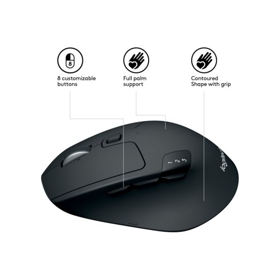 Logitech M720 muis RF draadloos + Bluetooth Optisch 1000 DPI