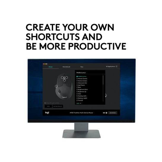 Logitech M720 muis RF draadloos + Bluetooth Optisch 1000 DPI