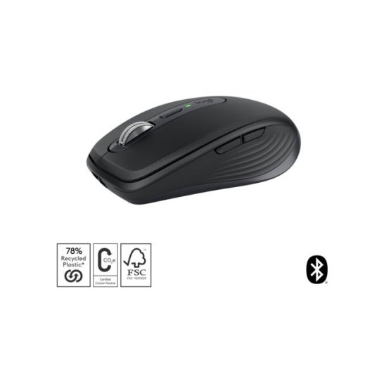 Logitech MX Anywhere 3S muis Rechtshandig RF-draadloos + Blu Logitech MX Anywhere 3S muis Rechtshandig RF-draadloos + Blu