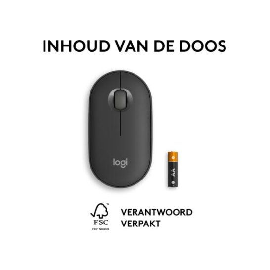 Logitech Pebble 2 M350s muis Ambidextrous RF-draadloos + Blu Logitech Pebble 2 M350s muis Ambidextrous RF-draadloos + Blu