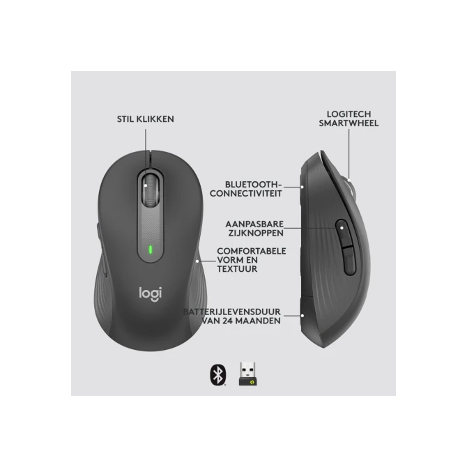 Logitech Signature M650 Draadloze Muis - Voor kleine tot mid