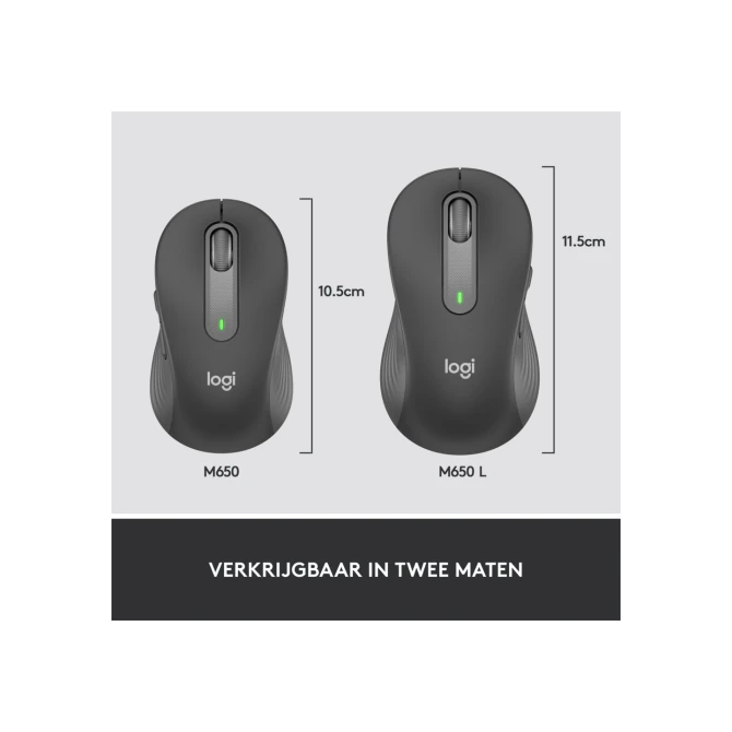 Logitech Signature M650 Draadloze Muis - Voor kleine tot mid