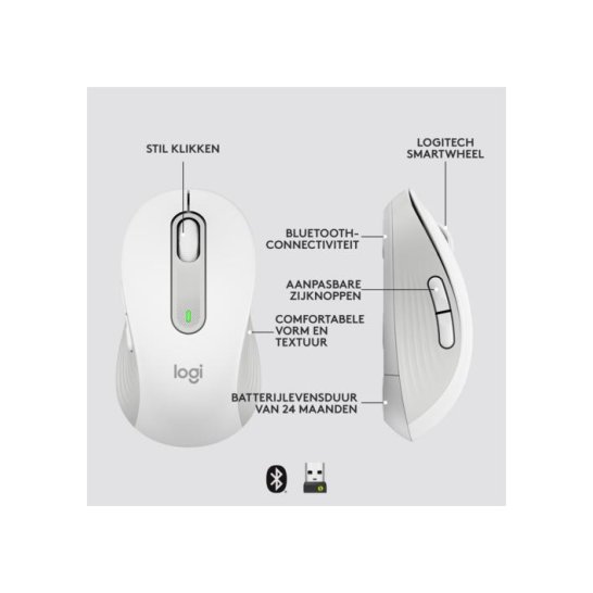 Logitech Signature M650 muis Rechtshandig RF-draadloos + Blu Logitech Signature M650 muis Rechtshandig RF-draadloos + Blu