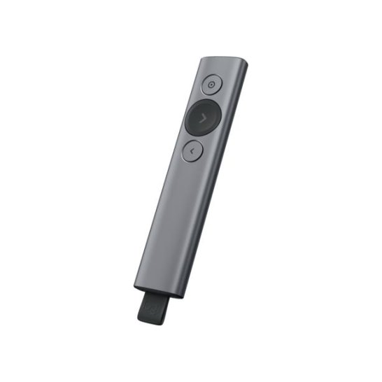 Logitech Spotlight Draadloze presenter Bluetooth/RF Grijs Logitech Spotlight Draadloze presenter Bluetooth/RF Grijs