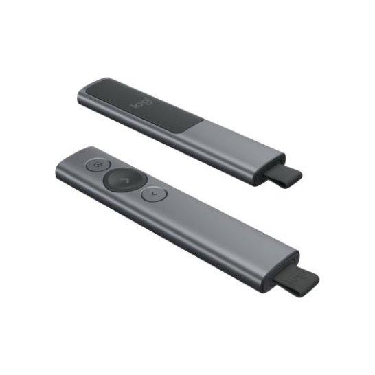 Logitech Spotlight Draadloze presenter Bluetooth/RF Grijs Logitech Spotlight Draadloze presenter Bluetooth/RF Grijs