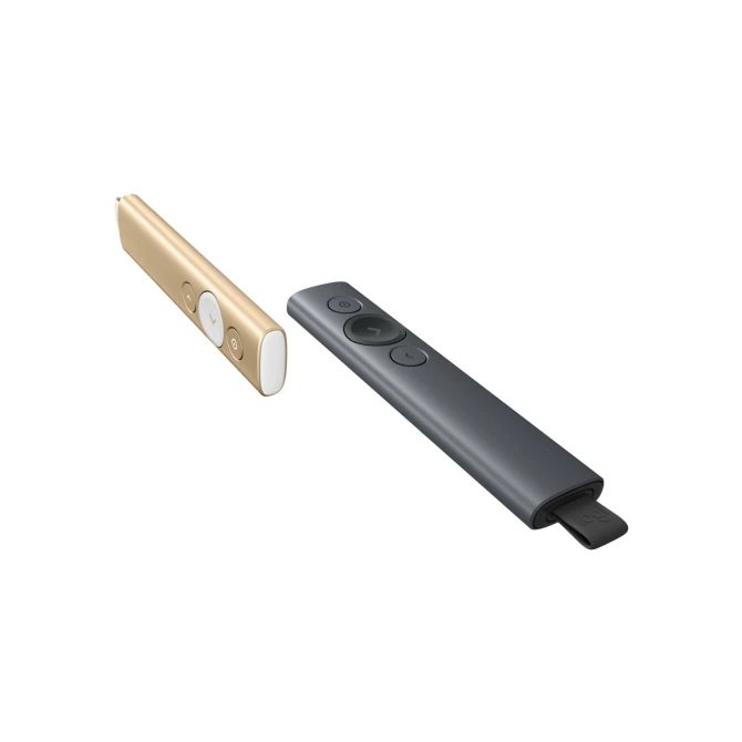 Logitech Spotlight Presenter | Draadloos | Bluetooth & USB 2.4 GHz | Bereik tot 30 meter | Grijs