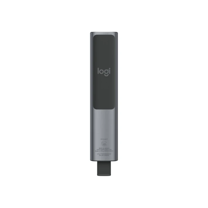 Logitech Spotlight Presenter | Draadloos | Bluetooth & USB 2.4 GHz | Bereik tot 30 meter | Grijs