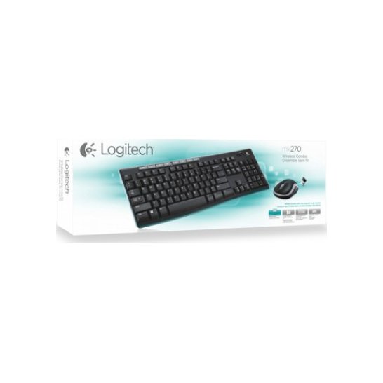 Logitech Wireless Combo MK270 USB Keyb+Mouse QWERTZ Zwart Logitech Wireless Combo MK270 USB Keyb+Mouse QWERTZ Zwart