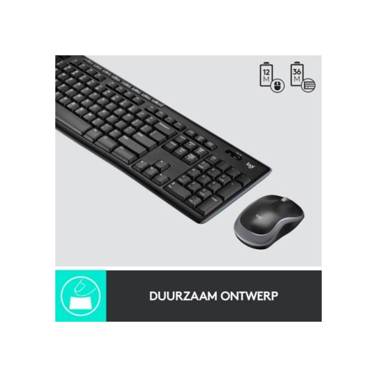 Logitech Wireless Combo MK270 USB Keyb+Mouse QWERTZ Zwart Logitech Wireless Combo MK270 USB Keyb+Mouse QWERTZ Zwart