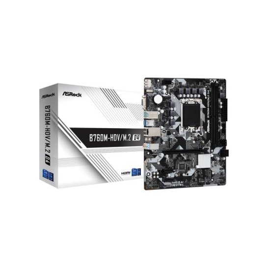 MB ASRock B760M-HDV D4 LGA1700 2xDDR4 M-ATX D-Port/HDMI/VGA MB ASRock B760M-HDV D4 LGA1700 2xDDR4 M-ATX D-Port/HDMI/VGA