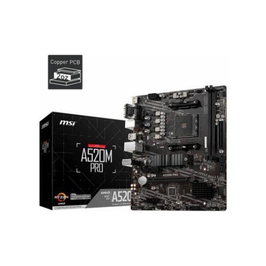MB MSI A520M PRO AMD A520 Socket AM4 micro ATX MB MSI A520M PRO AMD A520 Socket AM4 micro ATX