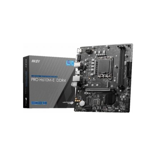 MB MSI PRO H610M-E DDR4 LGA 1700 mATX MB MSI PRO H610M-E DDR4 LGA 1700 mATX
