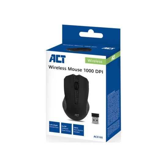 MS ACT Wireless Mouse Black OEM