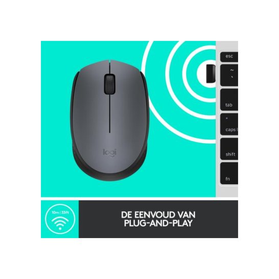 MS Logitech M170 Wireless Mouse Grey MS Logitech M170 Wireless Mouse Grey