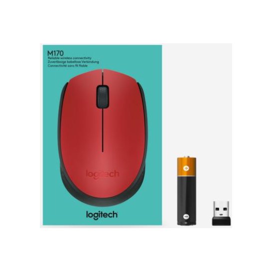 MS Logitech M171 Wireless Mouse Red MS Logitech M171 Wireless Mouse Red