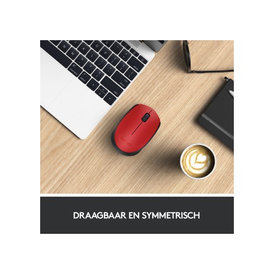 MS Logitech M171 Wireless Mouse Red MS Logitech M171 Wireless Mouse Red