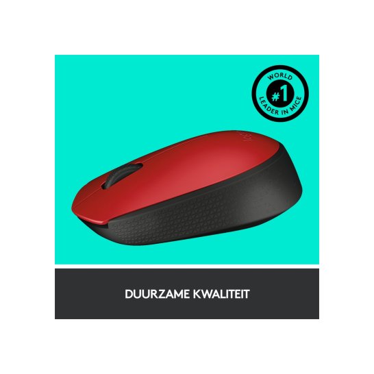 MS Logitech M171 Wireless Mouse Red MS Logitech M171 Wireless Mouse Red