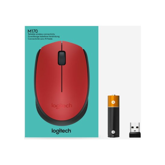 MS Logitech M171 Wireless Mouse Red MS Logitech M171 Wireless Mouse Red