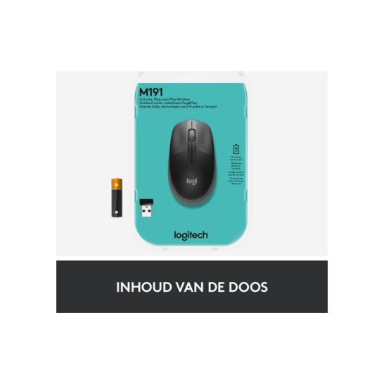 MS Logitech M190 wireless mouse Black MS Logitech M190 wireless mouse Black