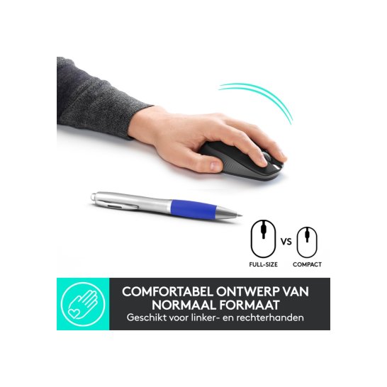 MS Logitech M190 wireless mouse Black