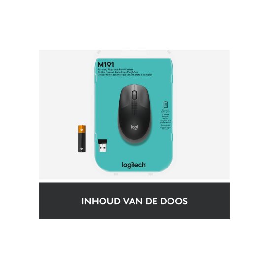 MS Logitech M190 wireless mouse Black