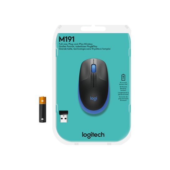 MS Logitech M190 wireless mouse Blue
