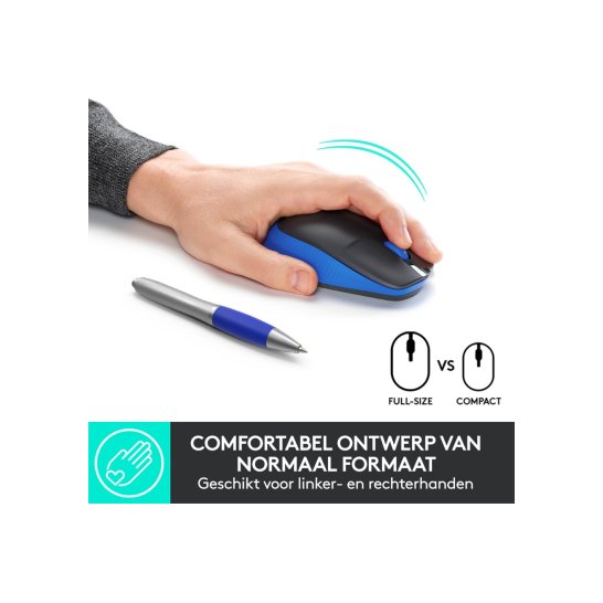 MS Logitech M190 wireless mouse Blue