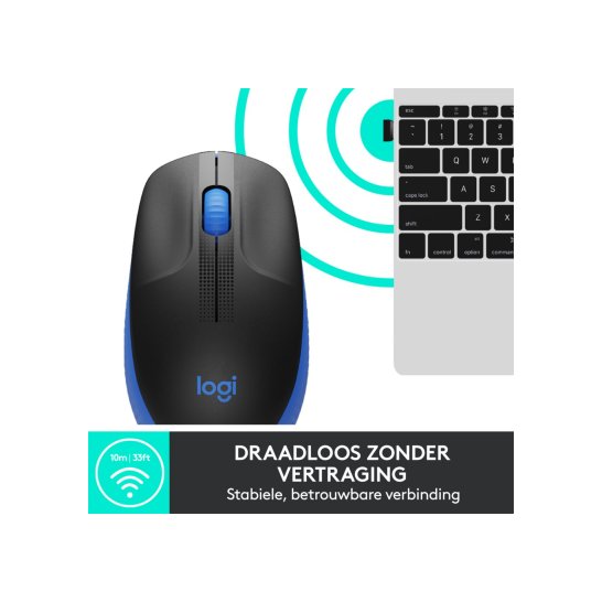 MS Logitech M190 wireless mouse Blue