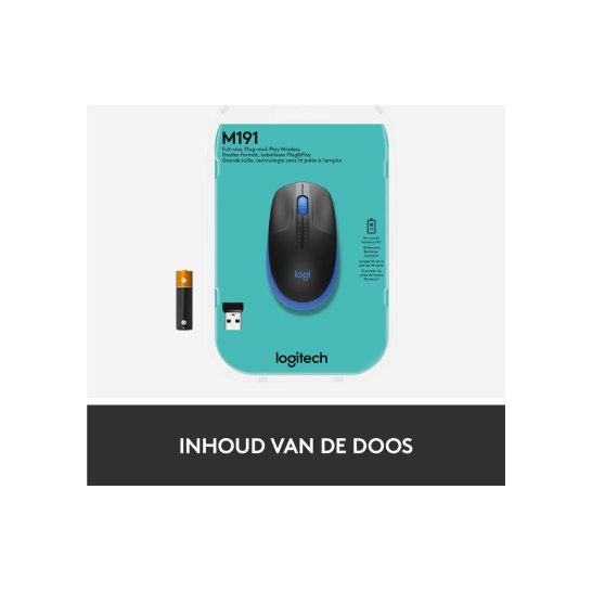 MS Logitech M190 wireless mouse Blue