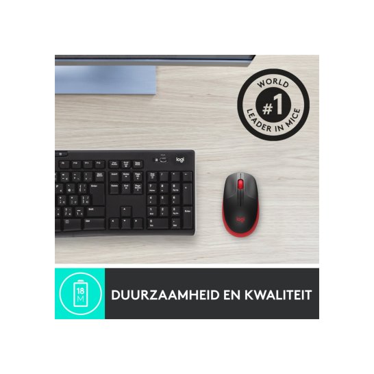 MS Logitech M190 wireless mouse Red