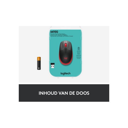 MS Logitech M190 wireless mouse Red