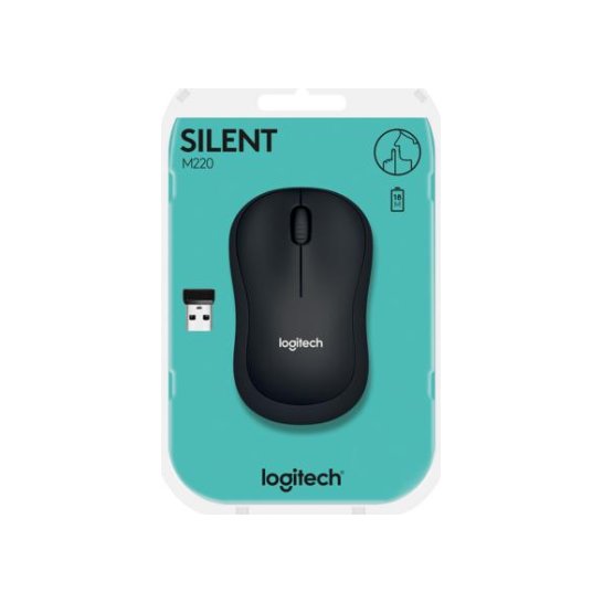 MS Logitech Wireless Mouse M220 Silent Zwart MS Logitech Wireless Mouse M220 Silent Zwart