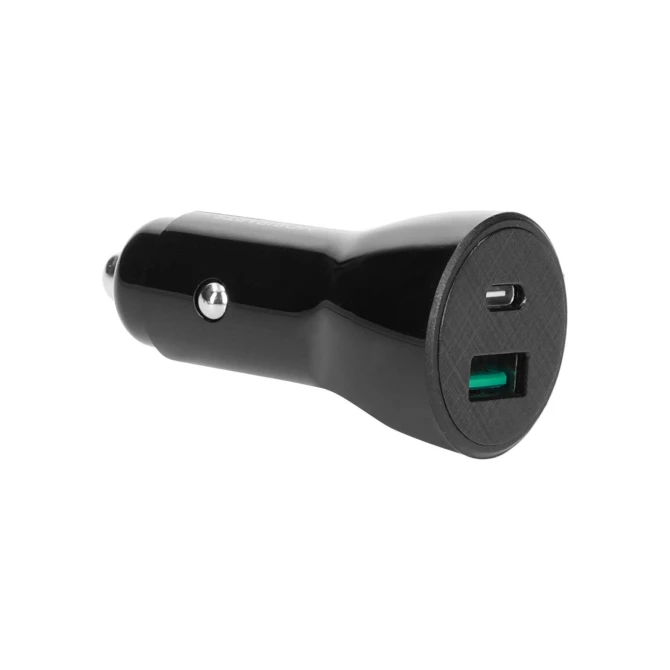Mobiparts Car Charger | 2-Poorts USB-C & USB-A Autolader 30W PD Fast Charging | Zwart