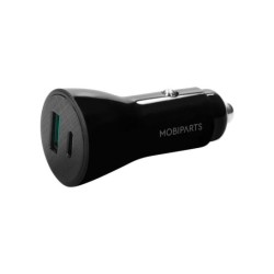 Mobiparts Car Charger 2-port 30W PD Fast Charging Black Mobiparts Car Charger 2-port 30W PD Fast Charging Black