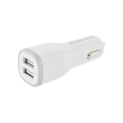 Mobiparts Car Charger Dual USB 2.4A White Mobiparts Car Charger Dual USB 2.4A White
