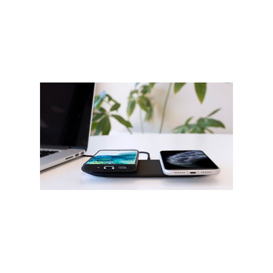 Mobiparts Dual Fast Wireless Charging Pad Black
