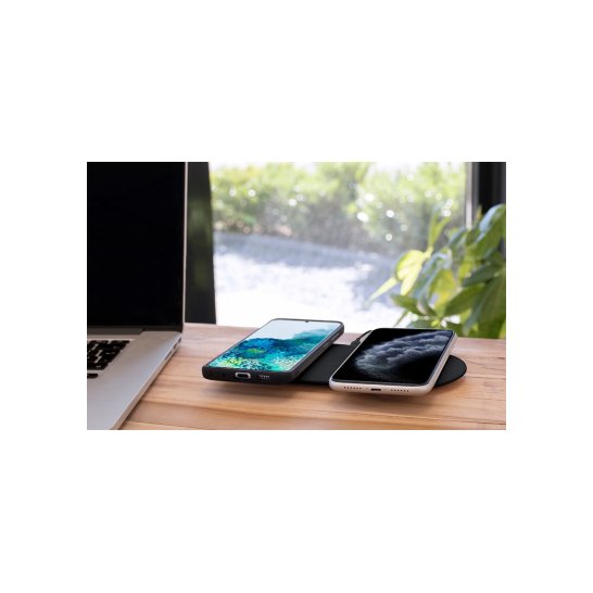 Mobiparts Dual Fast Wireless Charging Pad Black
