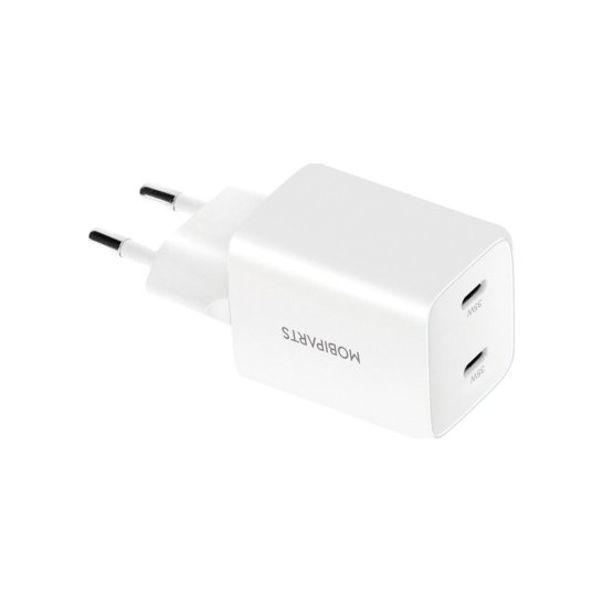Mobiparts GaN Wall Charger Dual USB-C 35W White