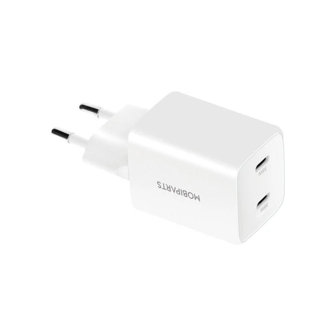 Mobiparts GaN Wall Charger Dual USB-C 35W White