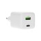 Mobiparts GaN Wall Charger USB-C/USB-A3.0/QC 45W White