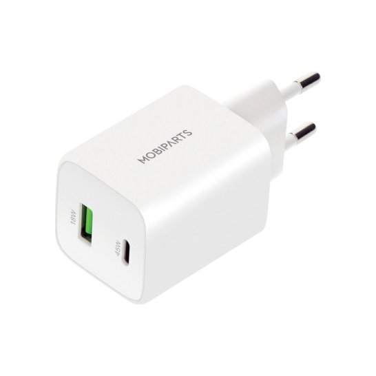 Mobiparts GaN Wall Charger USB-C/USB-A3.0/QC 45W White Mobiparts GaN Wall Charger USB-C/USB-A3.0/QC 45W White