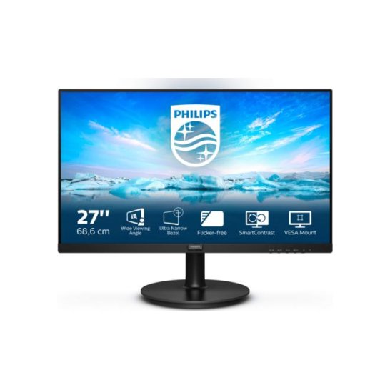 Monitor Philips V Line LED 27inch F-HD Zwart Monitor Philips V Line LED 27inch F-HD Zwart