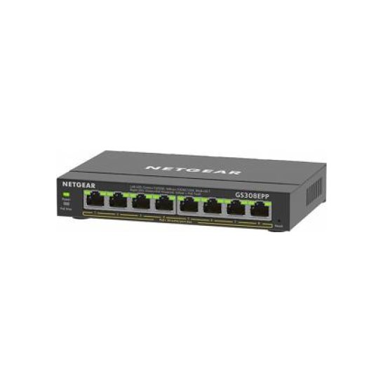 NETGEAR 8-Port Gigabit Ethernet PoE+ Plus Switch NETGEAR 8-Port Gigabit Ethernet PoE+ Plus Switch