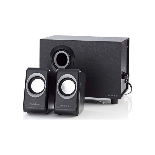 Nedis CSPR10021BK Speakerset 16W Zwart 2.1 kanalen