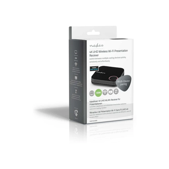 Nedis VWFI3450BK | Draadloze HDMI-ontvanger | 4K Ondersteuning | Wi-Fi | Zwart